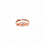 PurpleLuck Elisha Rose Gold Crown Ring. Simple and elegant adjustable ring. Minimal design