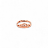 PurpleLuck Elisha Rose Gold Crown Ring. Simple and elegant adjustable ring. Minimal design