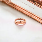 PurpleLuck Elisha Rose Gold Crown Ring. Simple and elegant adjustable ring. Minimal design