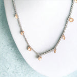 Purpleluck Queen Elizabeth Silver Necklace. Sterling Silver modern minimal design chain necklace for Gifting