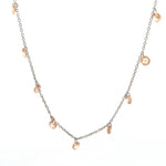 Purpleluck Queen Elizabeth Silver Necklace. Sterling Silver modern minimal design chain necklace for Gifting