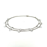 PurpleLuck Ellen 925 Silver Double Layered Queen Anklet for women and girls. Trendy Indian jewellery with adjustable chain