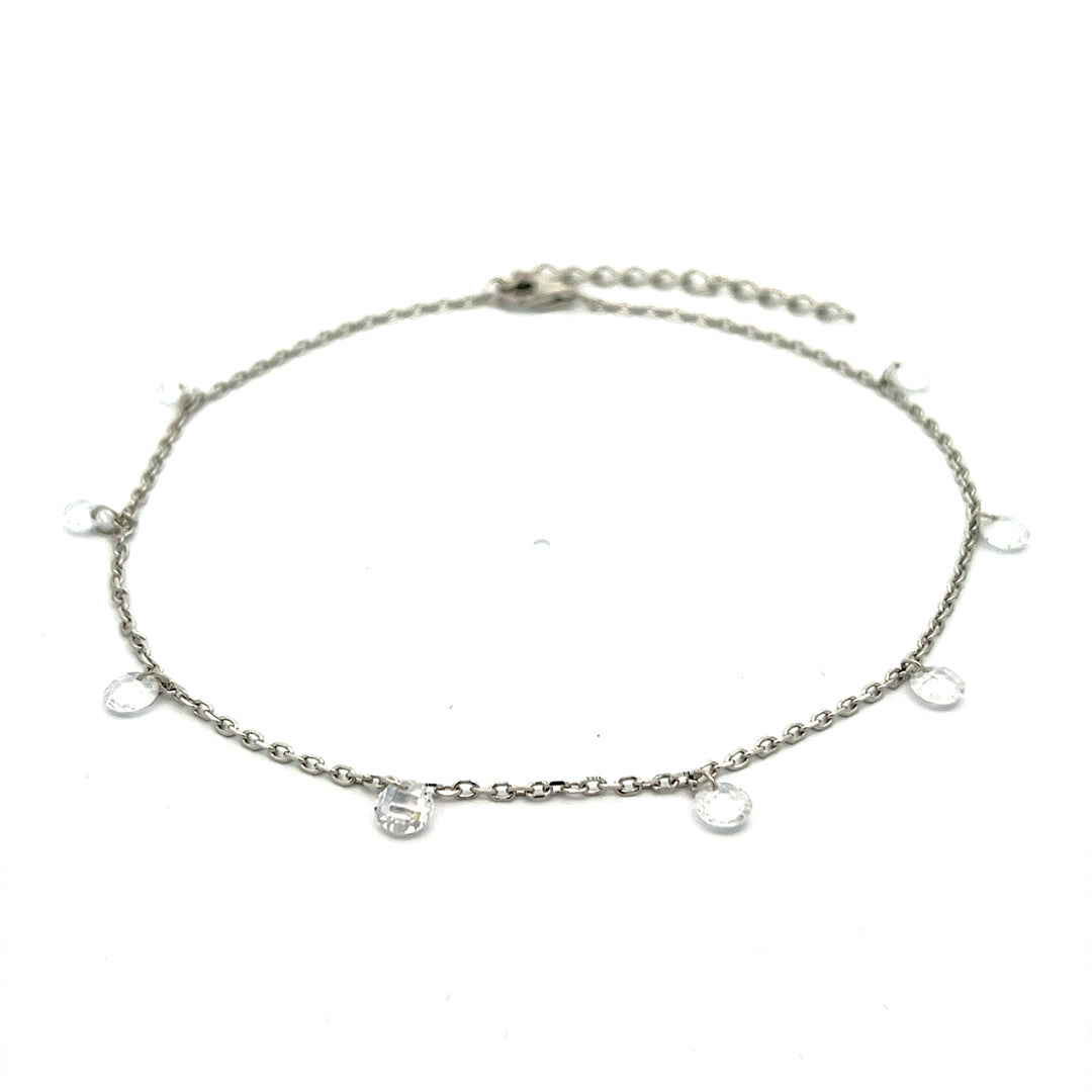 PurpleLuck Ellen Silver Queen Anklet