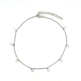 PurpleLuck Ellen Silver Queen Anklet