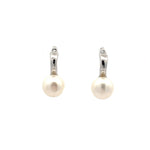 PurpleLuck Emilia Silver Pearl Earrings Ideal gift for women  and girls or Valentine day and Birthday 