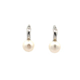 PurpleLuck Emilia Silver Pearl Earrings Ideal gift for women  and girls or Valentine day and Birthday 