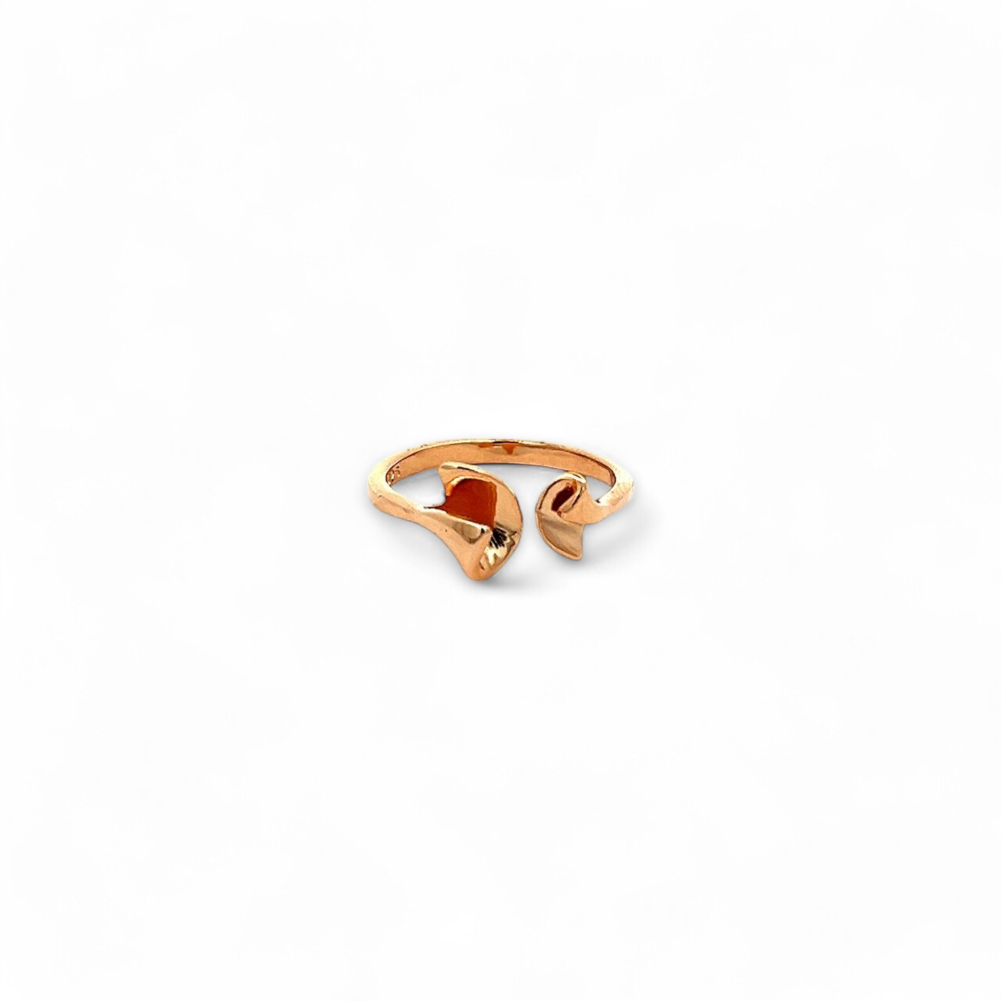 PurpleLuck Emma Rose Gold Ring. Sterling Silver daily wear elegant adjustbale ring for women and girls. Perfect for Romantic gift for girlfriend