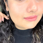 PurpleLuck Estelle 925 Silver and Silver Drop Earrings. Rose Gold and Silver trendy earrings for women and girls