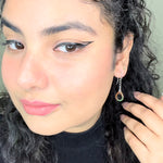 PurpleLuck Estelle 925 Silver and Silver Drop Earrings. Rose Gold and Silver trendy earrings for women and girls