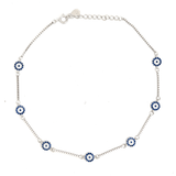 PurpleLuck 925 Silver Mystic Evil Eye Anklet. gifting for girlfriend nad daily wear