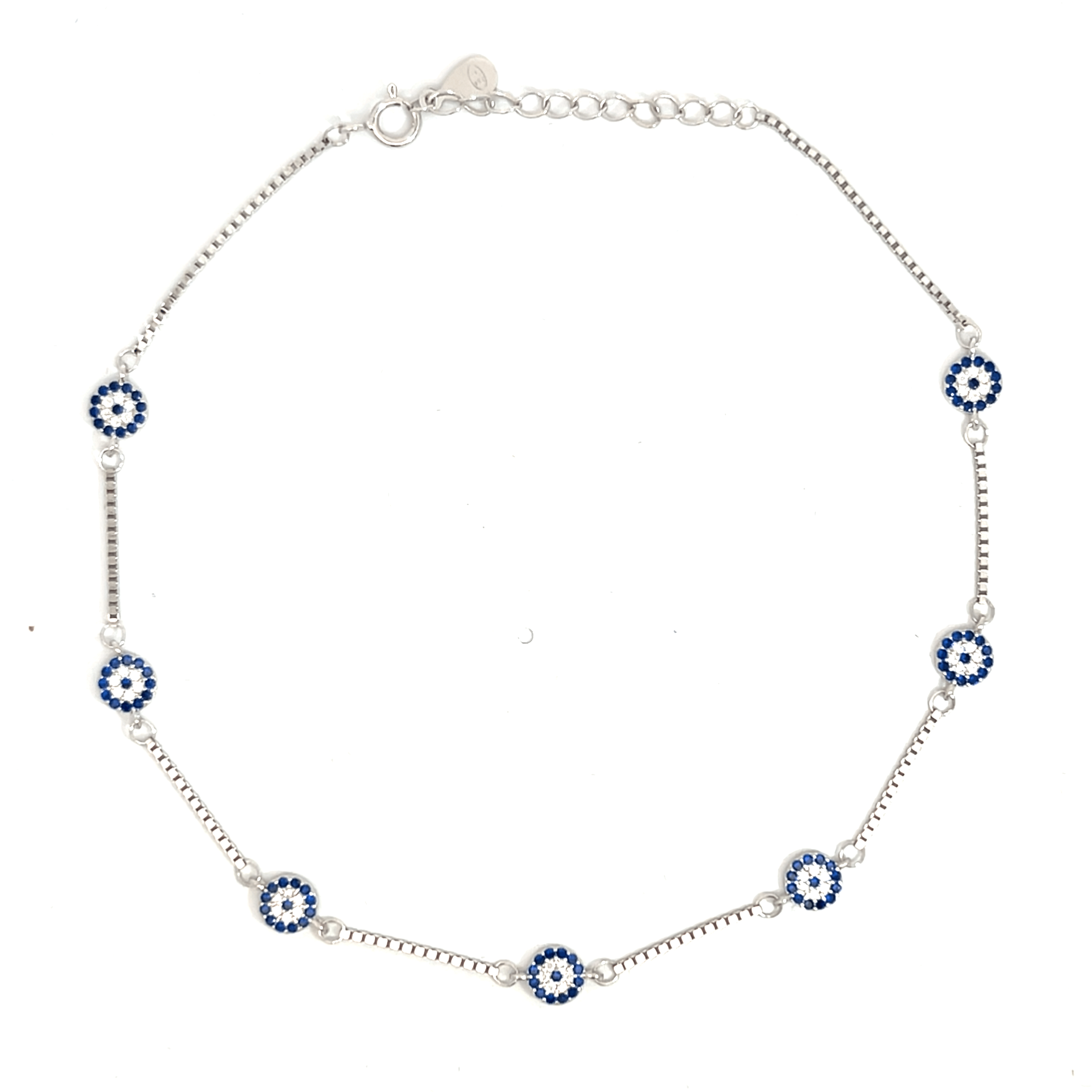 PurpleLuck 925 Silver Mystic Evil Eye Anklet. gifting for girlfriend nad daily wear