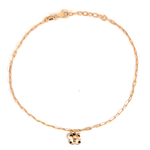 PurpleLuck Rose Gold Delicate Daisy Anklet. Sterling silver daily wear anklet wit floral design