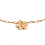 PurpleLuck Rose Gold Delicate Daisy Anklet. Sterling silver daily wear anklet wit floral design