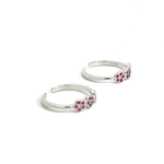 Purpleluck Tri-Flower 925 Silver Toe Rings Gift for women. Daily wear Indian traditional jewellery