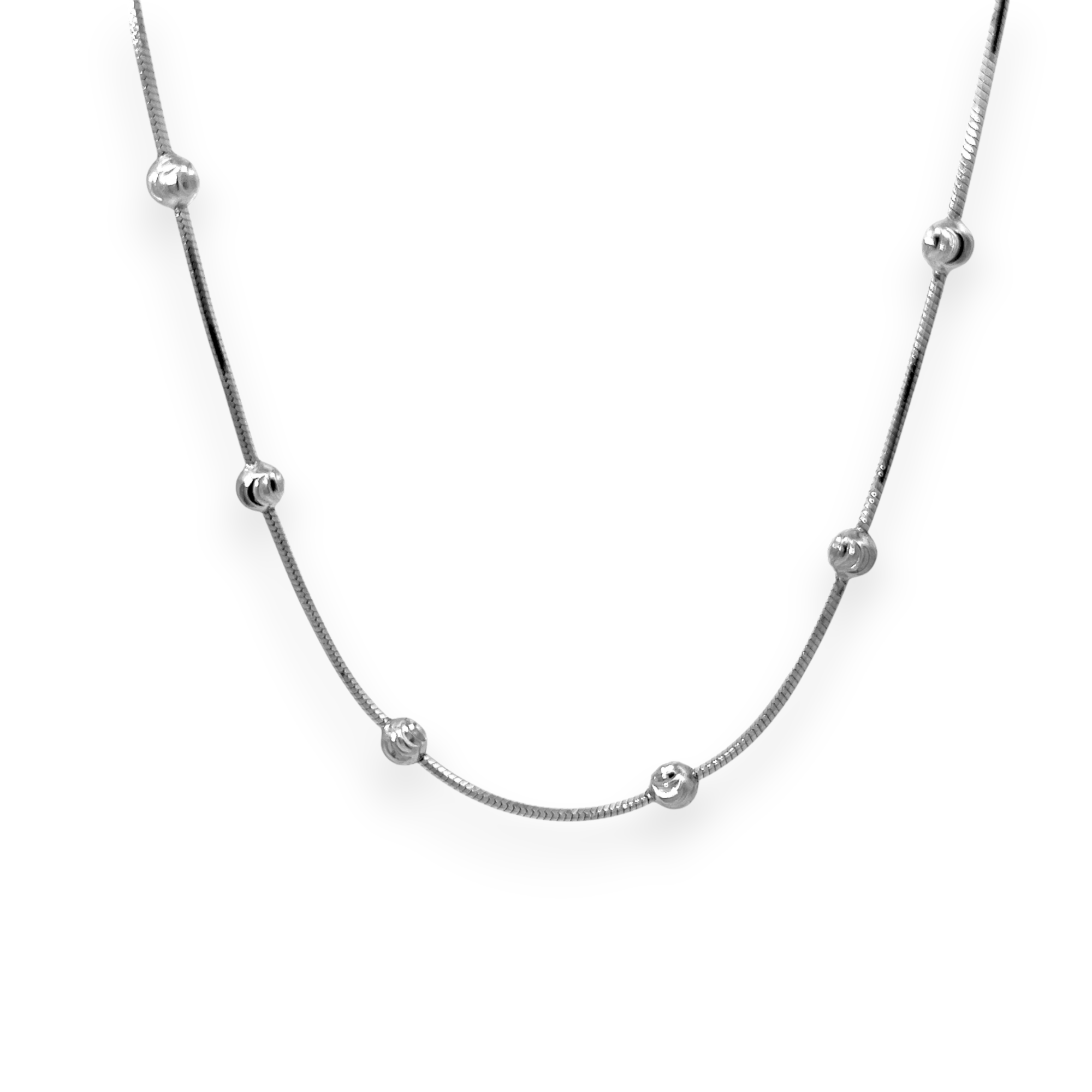 Purpleluck Frances 925 Silver Italian Necklace for daily and party wear with modern and charming design. Perfect for gifting
