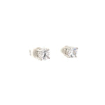 PurpleLuck Francia Silver  Earrings. 925 Silver Solitaire Studs for girls and women
