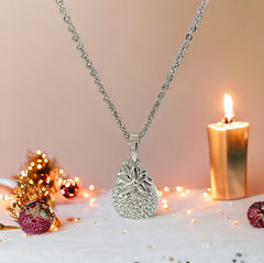 PurpleLuck Fruit Ninja 925 Silver Necklace cute and charming pendant with adjustable chain. Gift for sister, girlfriend and wife