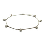 PurpleLuck Genelia Silver Anklet. Sterling Silver trendy and modern ankle jewellery for women and girls. Festive wear adjustable anklet