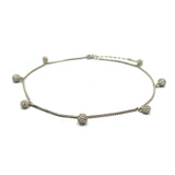 PurpleLuck Genelia Silver Anklet. Sterling Silver trendy and modern ankle jewellery for women and girls. Festive wear adjustable anklet