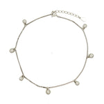 PurpleLuck Genelia Silver Anklet. Sterling Silver trendy and modern ankle jewellery for women and girls. Festive wear adjustable anklet