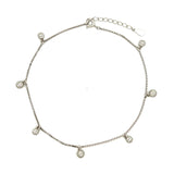 PurpleLuck Genelia Silver Anklet. Sterling Silver trendy and modern ankle jewellery for women and girls. Festive wear adjustable anklet
