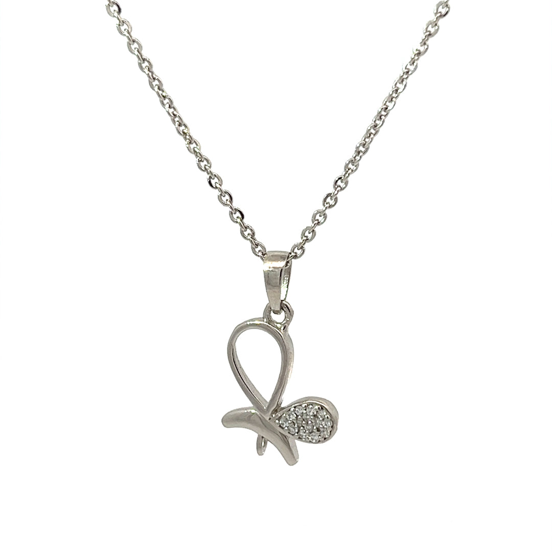 purpleluck gisele silver pendant. Butterfly shaped sterling silver pendant