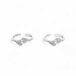 Purpleluck Hansika 925 Silver Toe Rings. Simple and Elegant daily wear Indian Jewellery for Women