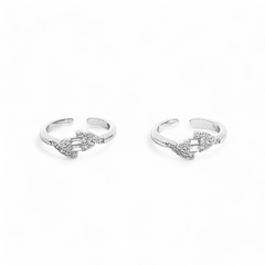 Purpleluck Hansika 925 Silver Toe Rings. Simple and Elegant daily wear Indian Jewellery for Women