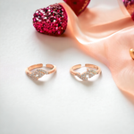 PurpleLuck Hansika Rose Gold Toe Rings . Sterling Silver simple Indian Jewellery. Gift for Wife.