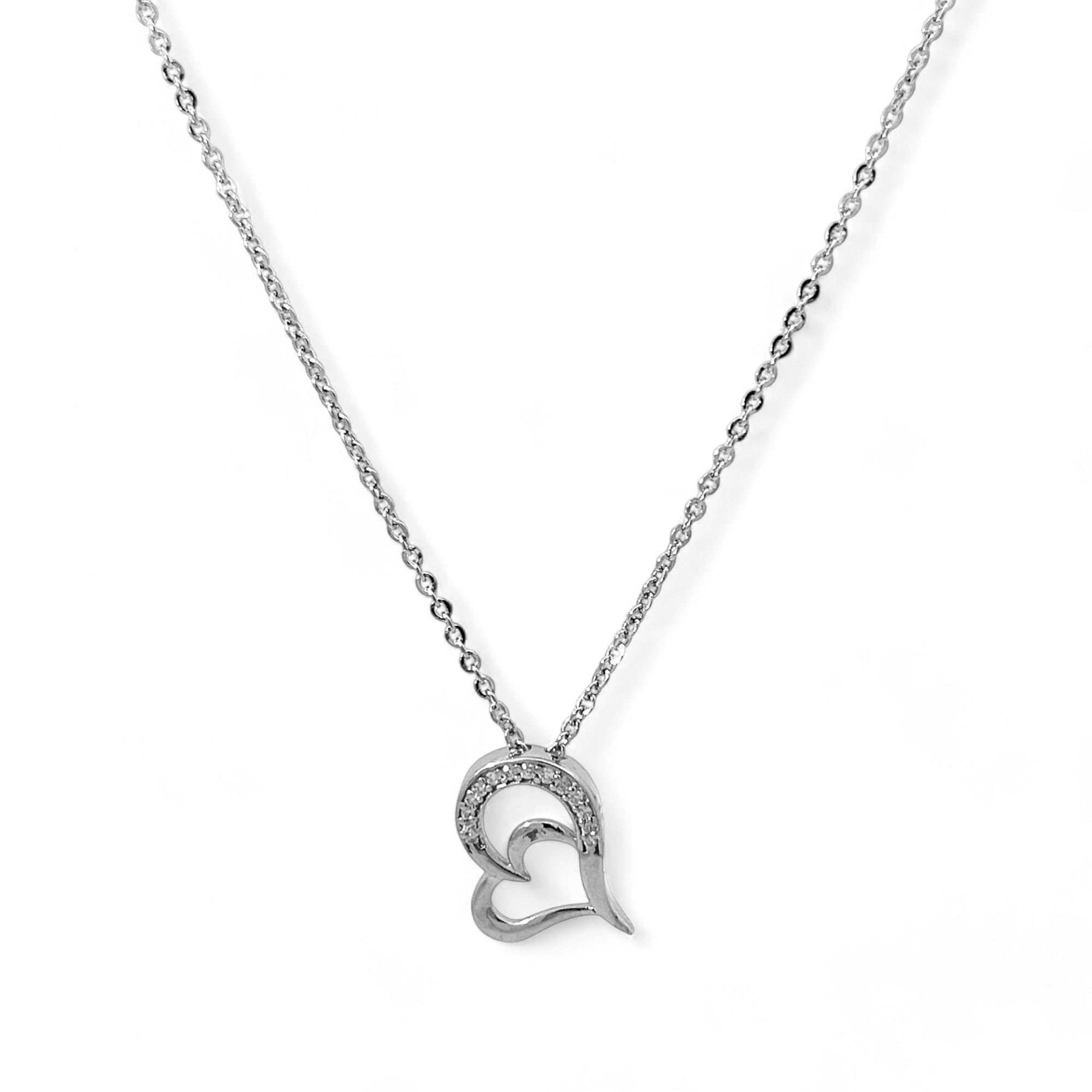 PurpleLuck Heartbeat Silver Necklace - Romantic gift for girlfriend and wife with adjustable chain. Valentine and anniversary gift