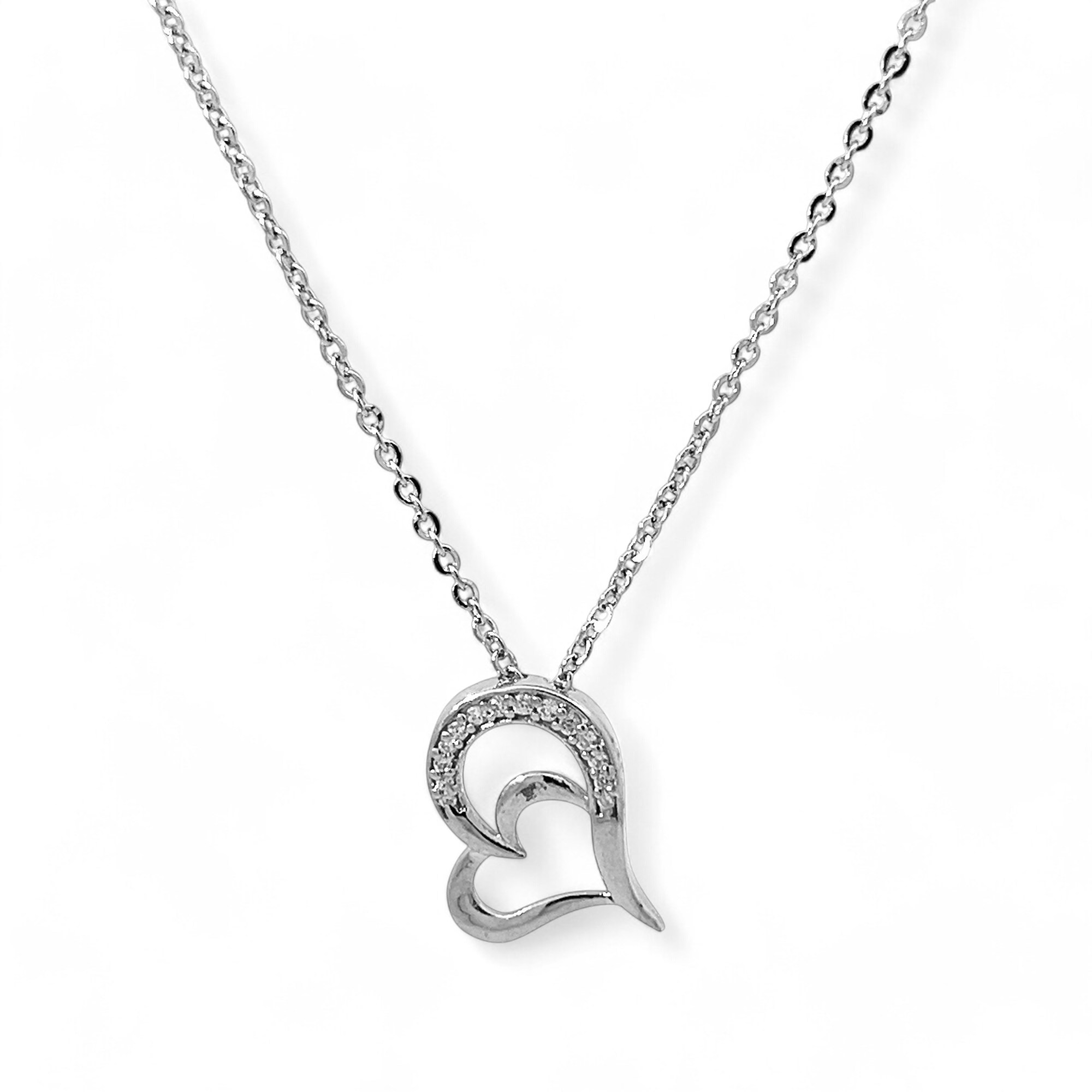 PurpleLuck Heartbeat Silver Necklace - Romantic gift for girlfriend and wife with adjustable chain. Valentine and anniversary gift