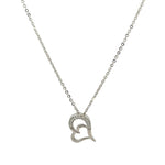 PurpleLuck Heartbeat Silver Necklace -