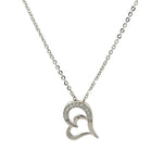 PurpleLuck Heartbeat Silver Necklace -