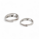 PurpleLuck Heartthrob 925 Silver Couple Bands with heart design. Adjustable designer rings for Couples