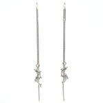 PurpleLuck Helena 925 Silver Thread Earrings with Elegant design for daily wear dolphin charm earrings 