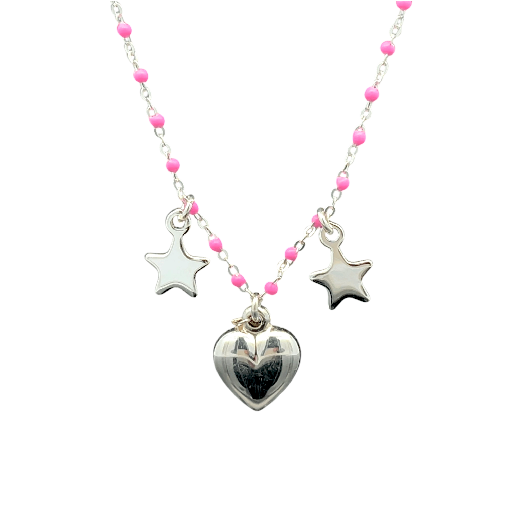 Purpleluck Heartfelt Constellation 925 Silver Necklace. Heart and star shaped necklace for gifting to girfriend