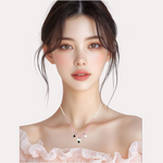 Purpleluck Heartfelt Constellation 925 Silver Necklace. Heart and star shaped necklace for gifting to girlfriends