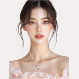 Purpleluck Heartfelt Constellation 925 Silver Necklace. Heart and star shaped necklace for gifting to girlfriends