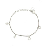 PurpleLuck Trisha 925 Silver Bracelet.Simple and elegant chain bracelet with adjustable length bracelet. Perfect gift for girlfriend