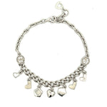 Purpleluck Ileana 925 Silver Charm Bracelet. Sterling Silver festive wear for women and girls. Gift for sister, wife and girlfriend