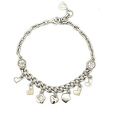 Purpleluck Ileana 925 Silver Charm Bracelet. Sterling Silver festive wear for women and girls. Gift for sister, wife and girlfriend