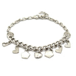 Purpleluck Ileana 925 Silver Charm Bracelet. Sterling Silver festive wear for women and girls. Gift for sister, wife and girlfriend