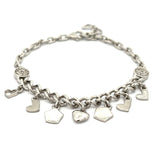 Purpleluck Ileana 925 Silver Charm Bracelet. Sterling Silver festive wear for women and girls. Gift for sister, wife and girlfriend