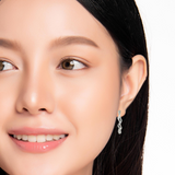 Purpleluck Ribbed radiance 925 Silver Earrings for girls. Daily wear lightweight hoop earrings