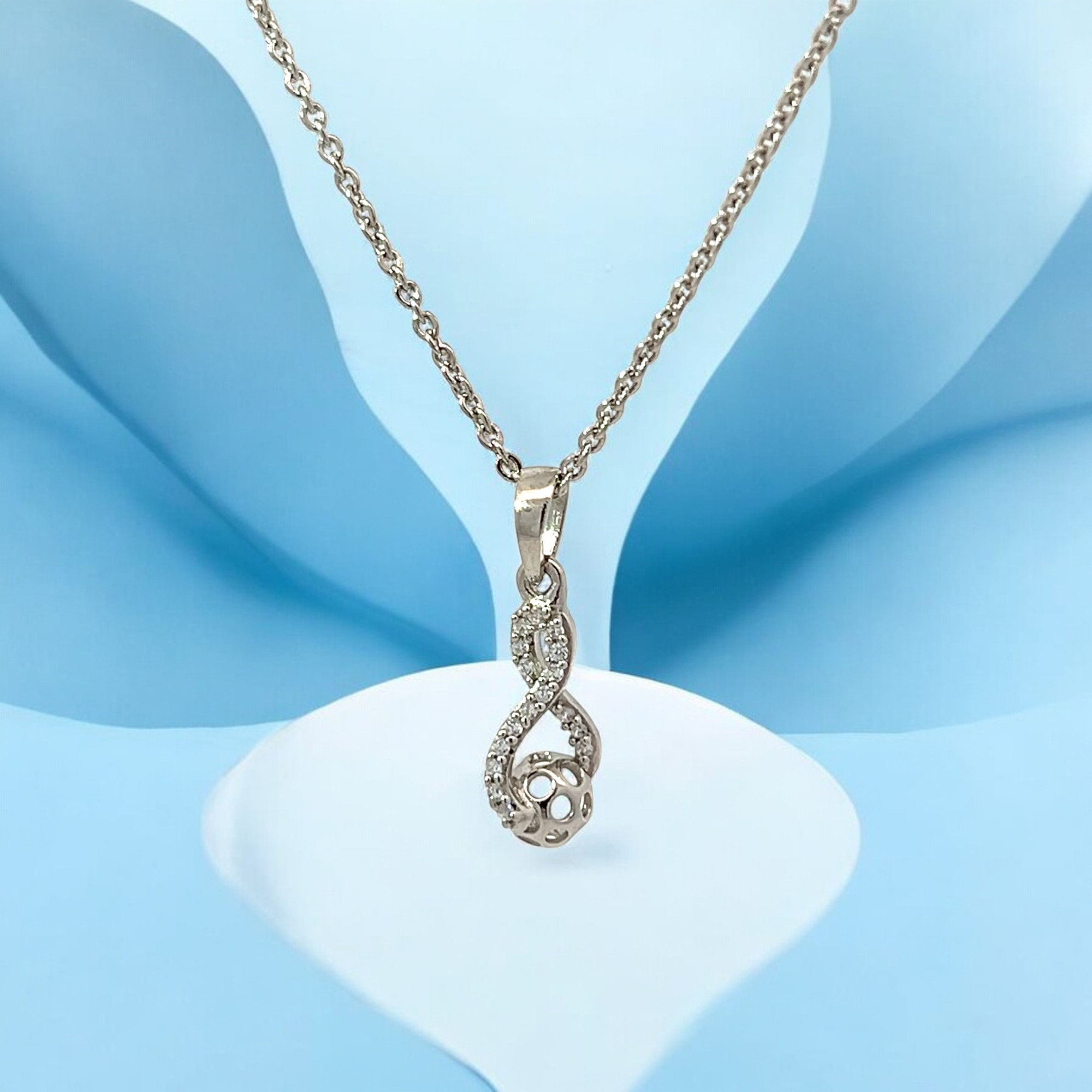 PurpleLuck Infinite 925 Silver Pendant. Infinite symbol minimal luxury daily wear jewellery for women. Gift for Rakshabandhan 