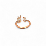  PurpleLuck Playboy Rose Gold Ring. Sterling Silver Charming and elegant ring for women and girls. Perfecting for gifting