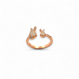  PurpleLuck Playboy Rose Gold Ring. Sterling Silver Charming and elegant ring for women and girls. Perfecting for gifting