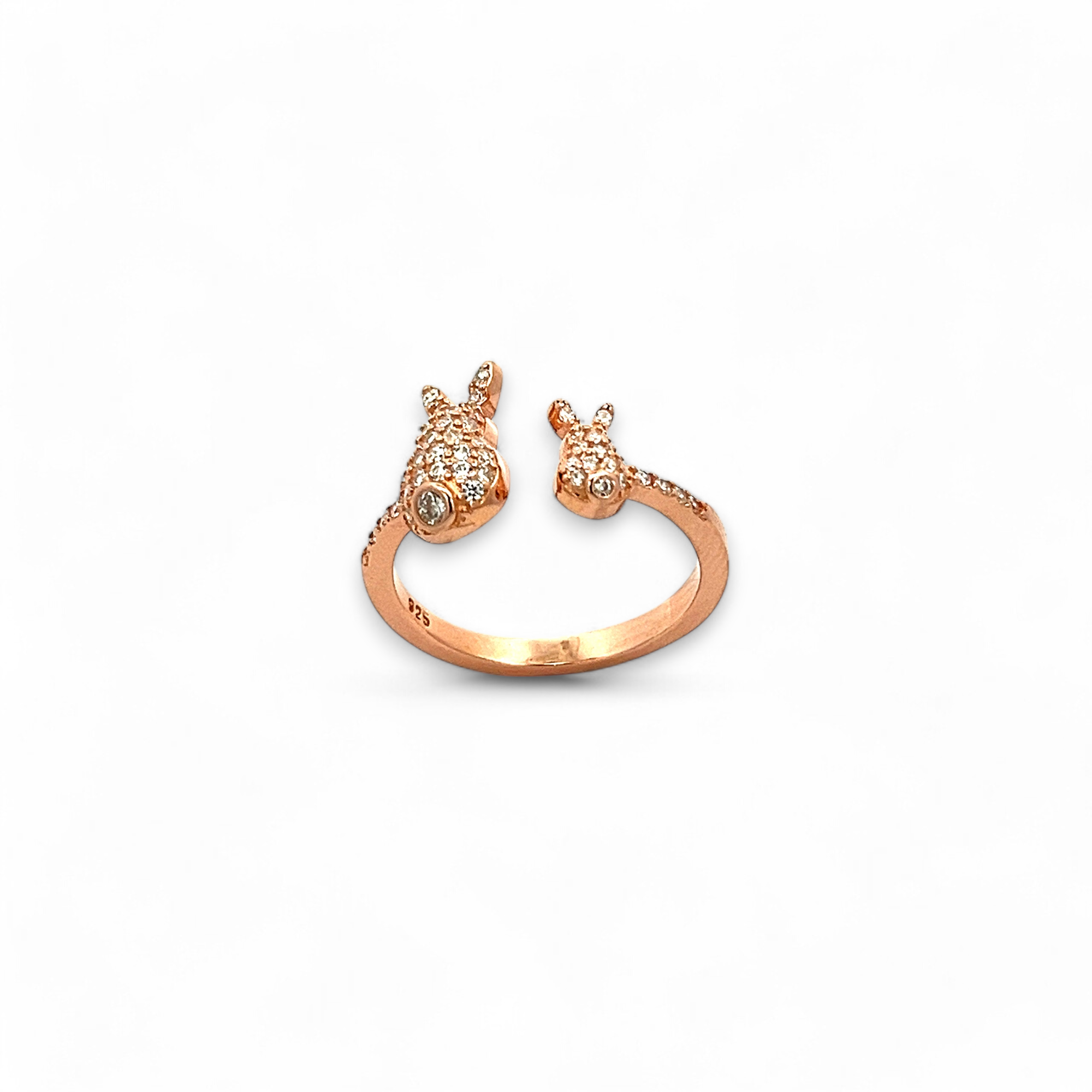  PurpleLuck Playboy Rose Gold Ring. Sterling Silver Charming and elegant ring for women and girls. Perfecting for gifting