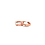PurpleLuck Irina Rose Gold Hoop Earrings, Sterling Silver Modern and Simple Design for daily and office wear for women