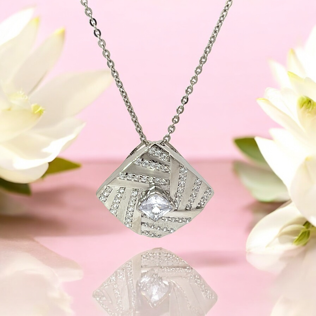 PurpleLuck Jennie 925 Silver Pendant Luxury Festive and wedding wear for women and girls